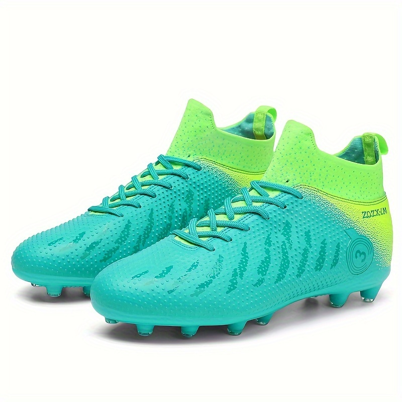 

Plus Size Unisex High Top Non Slip Ag Football Cleat, Professional Comfy Outdoor Breathable Soccer Cleats & Shoes For Training Competition
