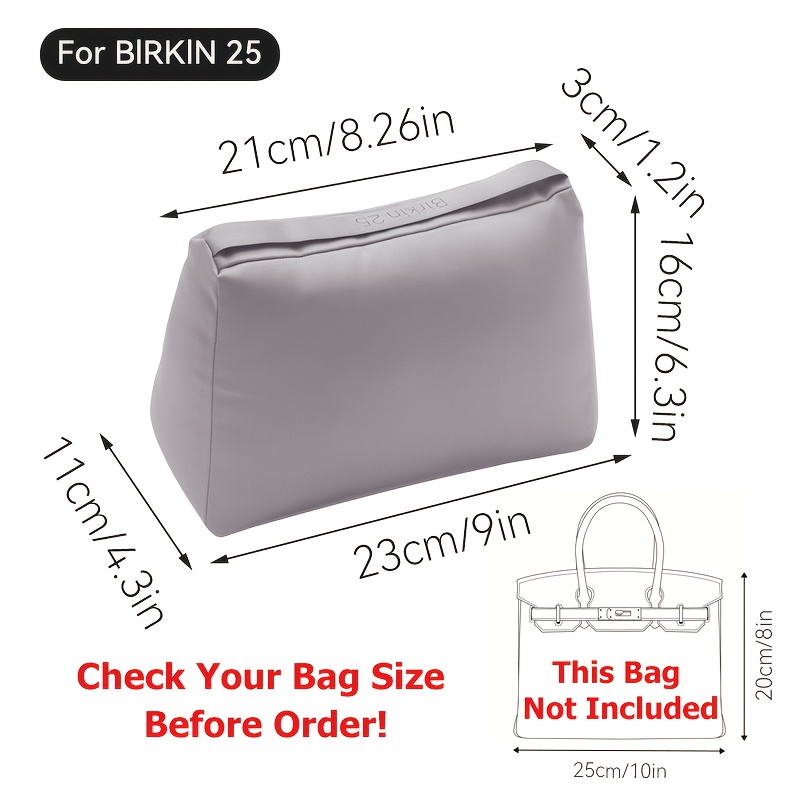 TEMU LOOMY Premium Sac Coussin pour Birkin & - Organisateur de Tissu Élégant avec Sangles Réglables, Douce & Respirante pour Maintenir les Sacs