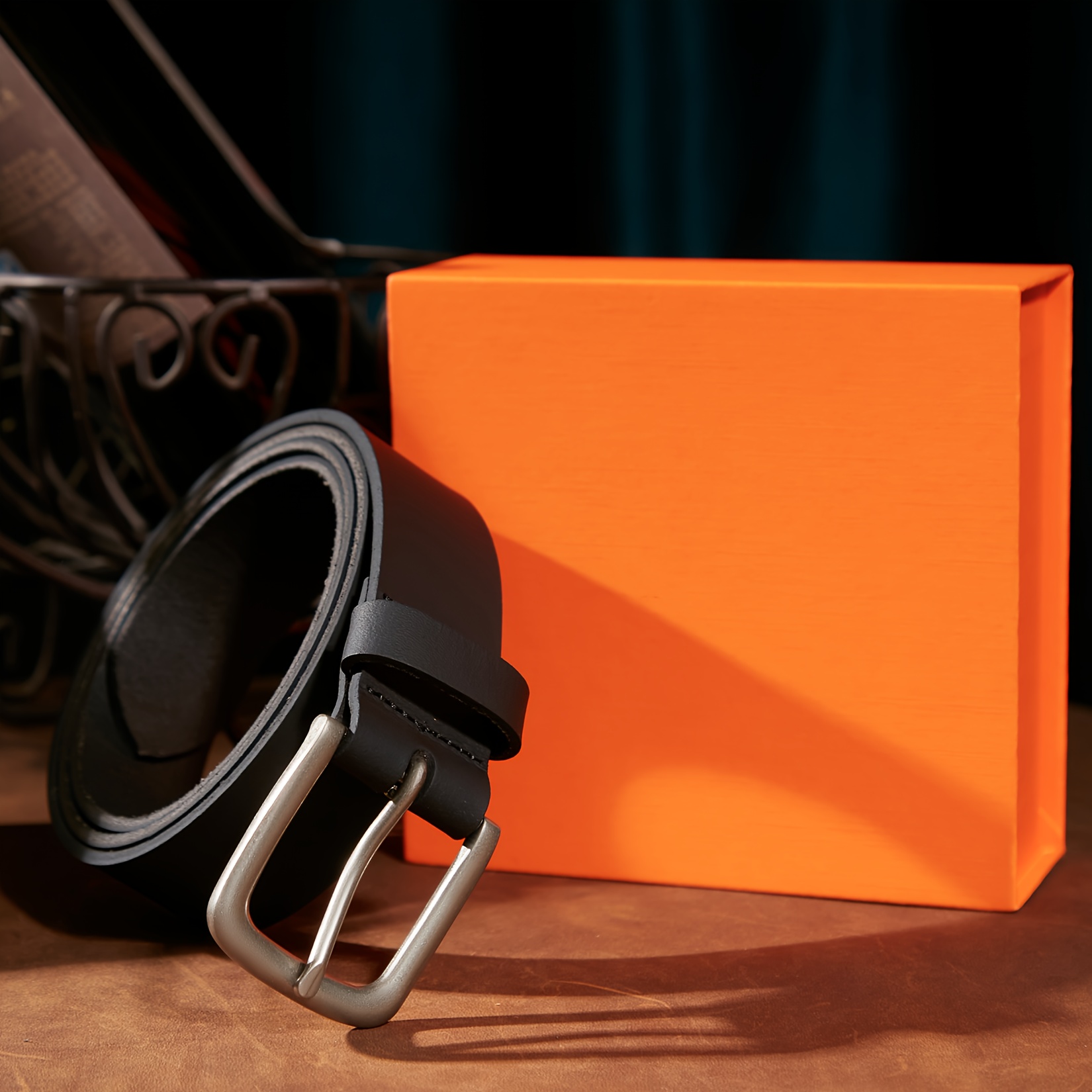 

Men's Leather Casual Jeans Belts, Handmade Men Leather Belt With Gift Box