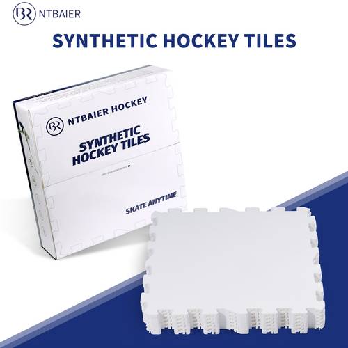 10pcs synthetic ice hockey training tiles indoor outdoor portable practice flooring panels for stickhandling drills light skating suitable for roller hockey ideal for home and backyard training