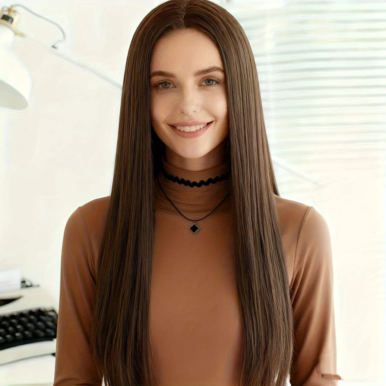 TEMU The Full-length Wig With A Clear And Cold Temperament Vibe, Designed For Daily Wear, Is Suitable For Parties And Festivals.