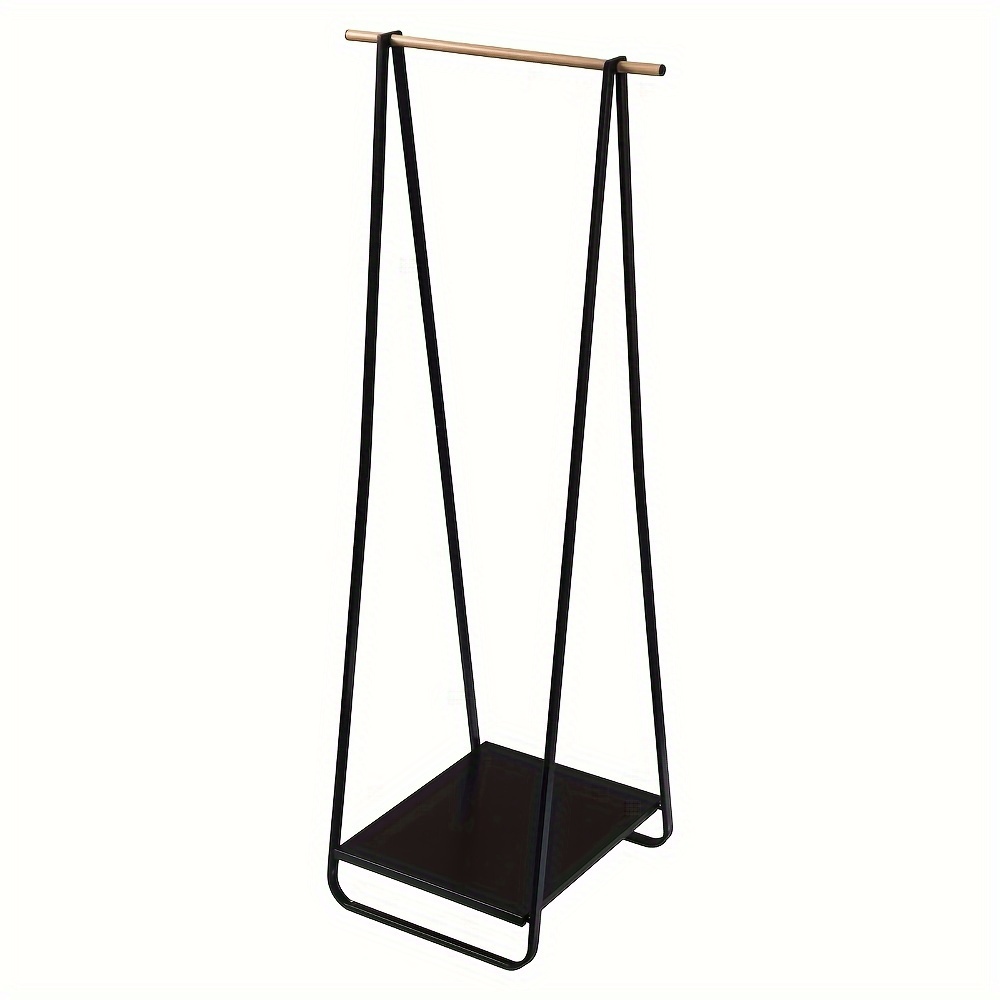 1pc Bedroom Hanger Black Hanger Narrow Metal Hanger With Metal Rack About 54x45x141cm