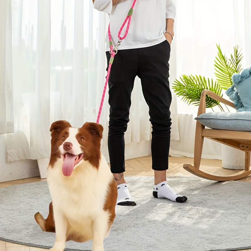 

Hands-free Crossbody Pet Leash, Reflective Striped Dog Leash, Adjustable Round Rope Leash Comfortable And Convenient Pet Walking Traction Rope