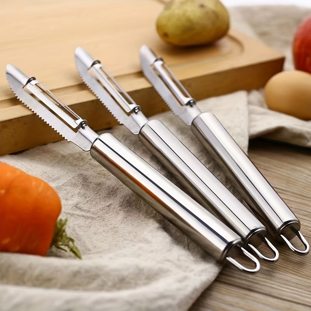 

Ergonomic Stainless Steel Peeler - Sharp Blade For Fruits & Vegetables, Potatoes, , Carrots, - Essential Kitchen Gadget For Apartments & Dorms