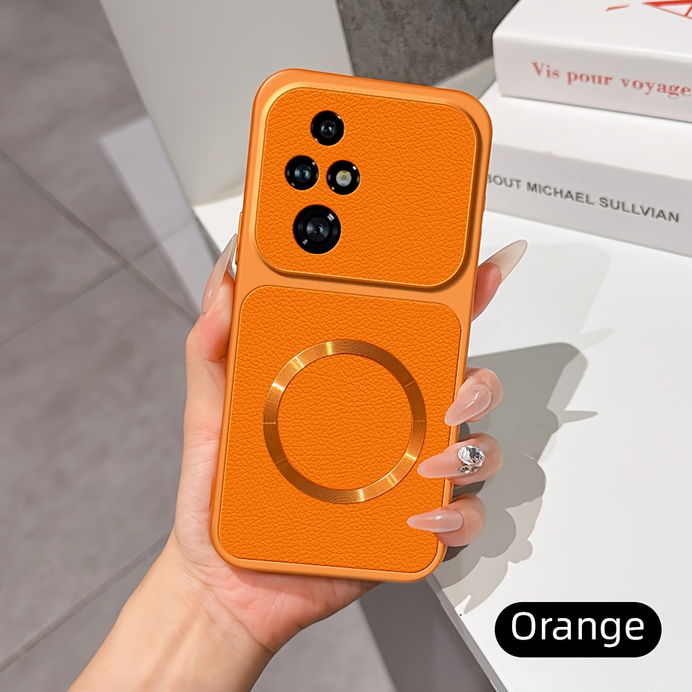 TEMU Phone Case: Suitable 200/200 Lite/200 Pro Phone Case, Lychee Pattern Magnetic Absorber, Anti-slip And Anti-fingerprint Protective Cover