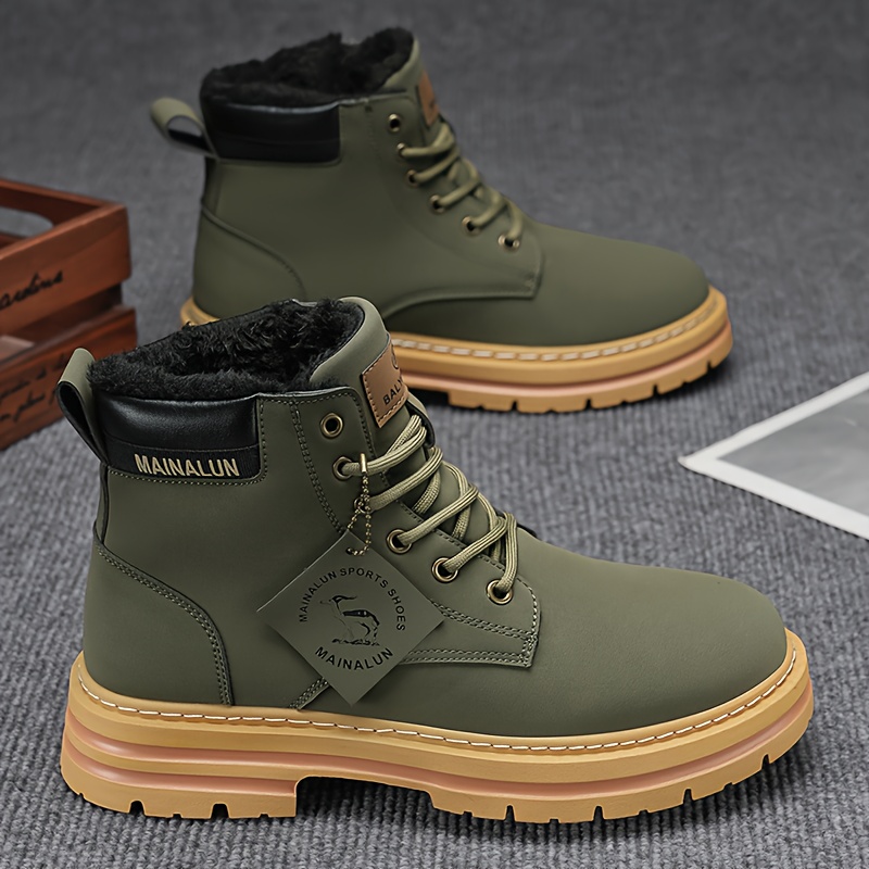 1 pair large size high   snow boots warm upper pvc sole heavy duty traction for   all terrain outdoor boots suitable for daily wear commuting and winter activities Product details 2