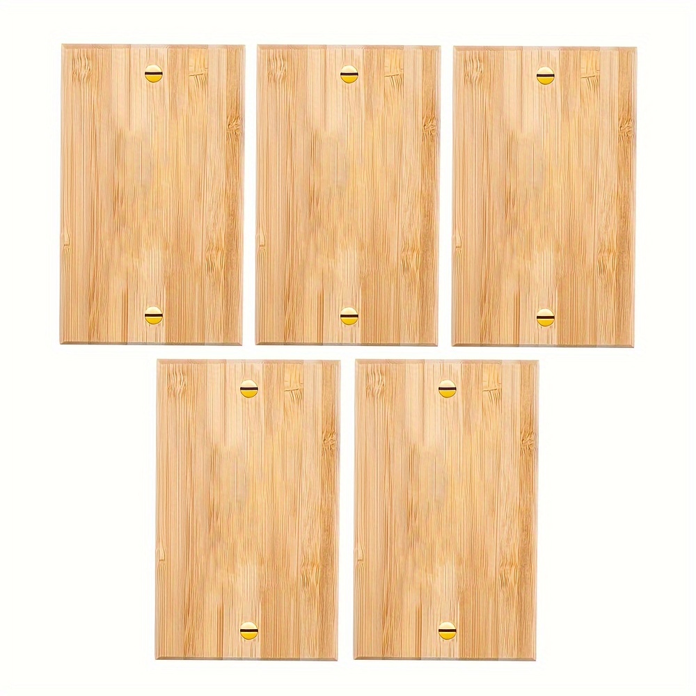 Solid Wood Outlet Covers Light Switch Plate Bamboo Light - Temu