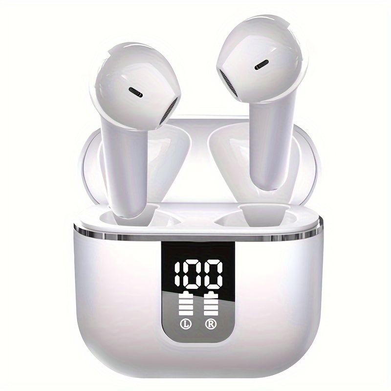 

Wireless Earphones 5.3 Earphones 40h With Led Power Digital Display Charging Case Playback Time Stereo In Ear Earphones, Bt 5.3 Connectivity For Seamless On Ios, Android, And Laptops