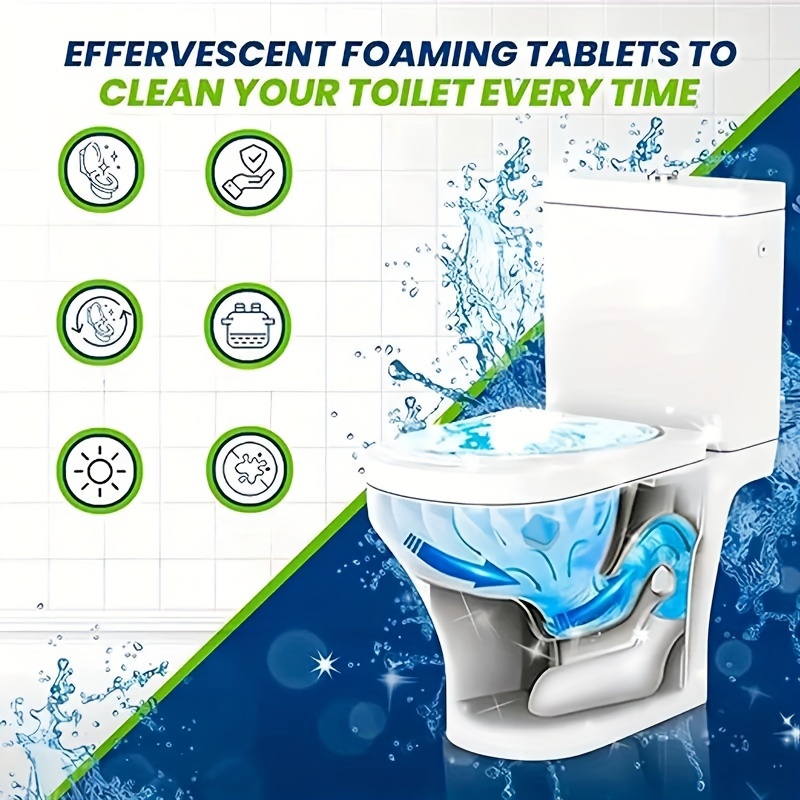 12 pack automatic toilet bowl cleaner strong cleaning tabs odor stain removal no residue     formula for ceramic   bathroom cleaning supplies details 4