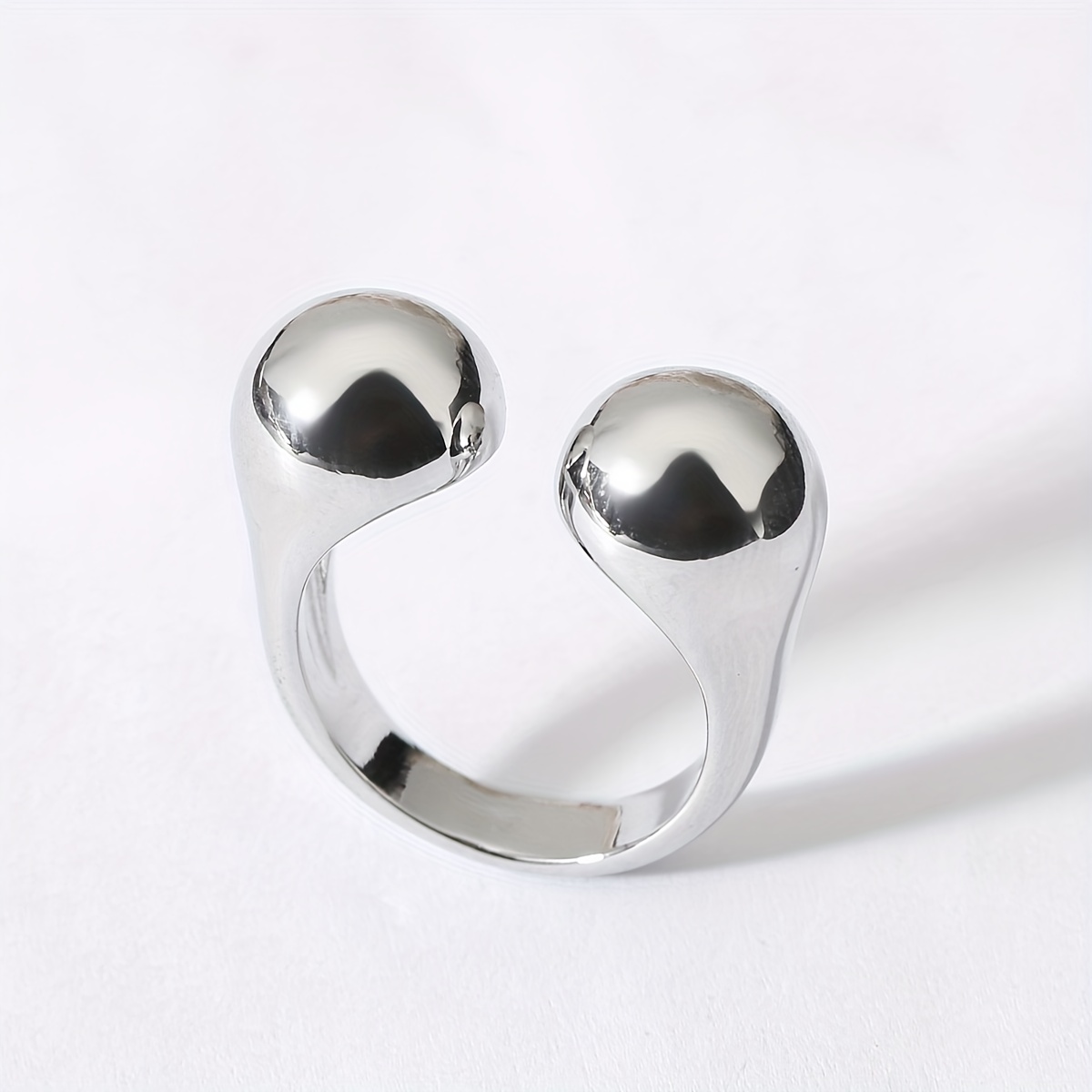 Image of 1pc-european And -copper-easy And Elegant Double Ball-unisex Personalized Fashion Adjustable -suitable For Wedding Wear, Daily Wear, Christmas, Halloween Wear, Suitable For Holiday Gifts