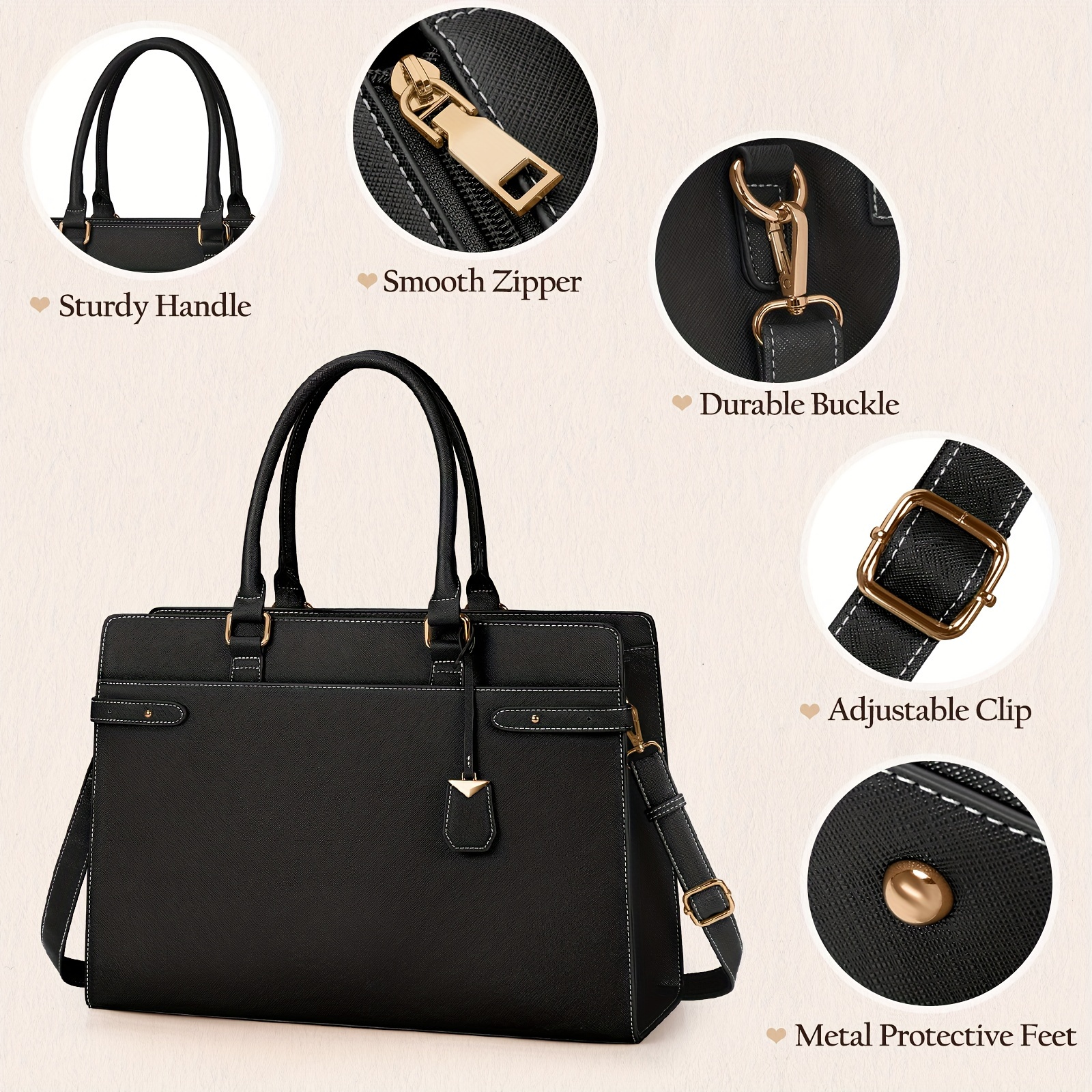 Computer Bag Tote For 17 Inch Laptop Leather Tote Bags For Women Bertasche  Laptop Bag 17 Inch