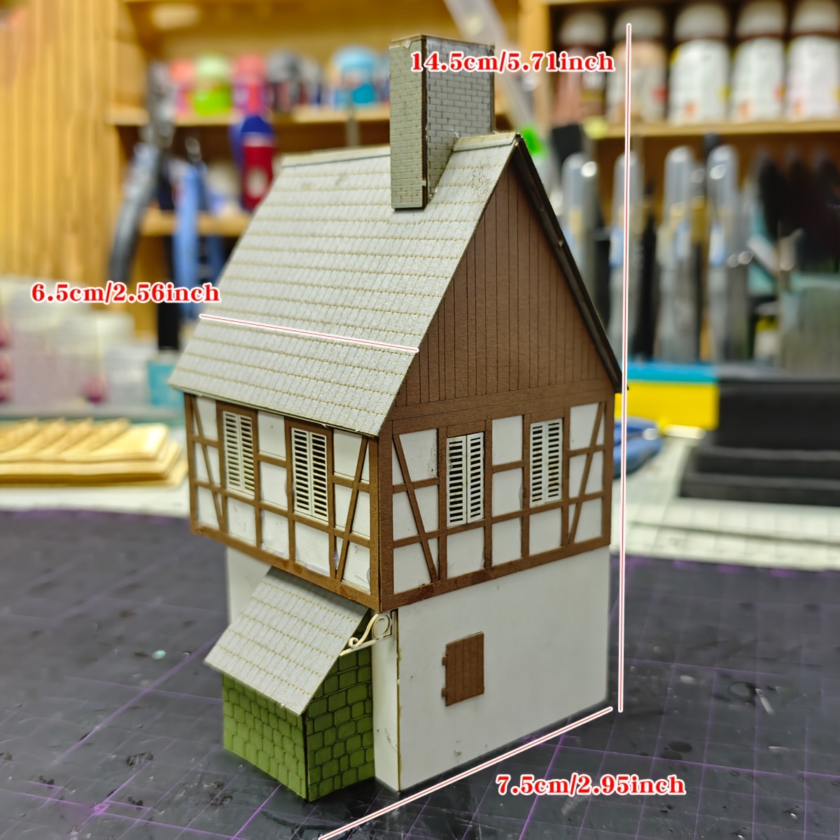 Detached House And Railway Setup Model Kit, Diorama