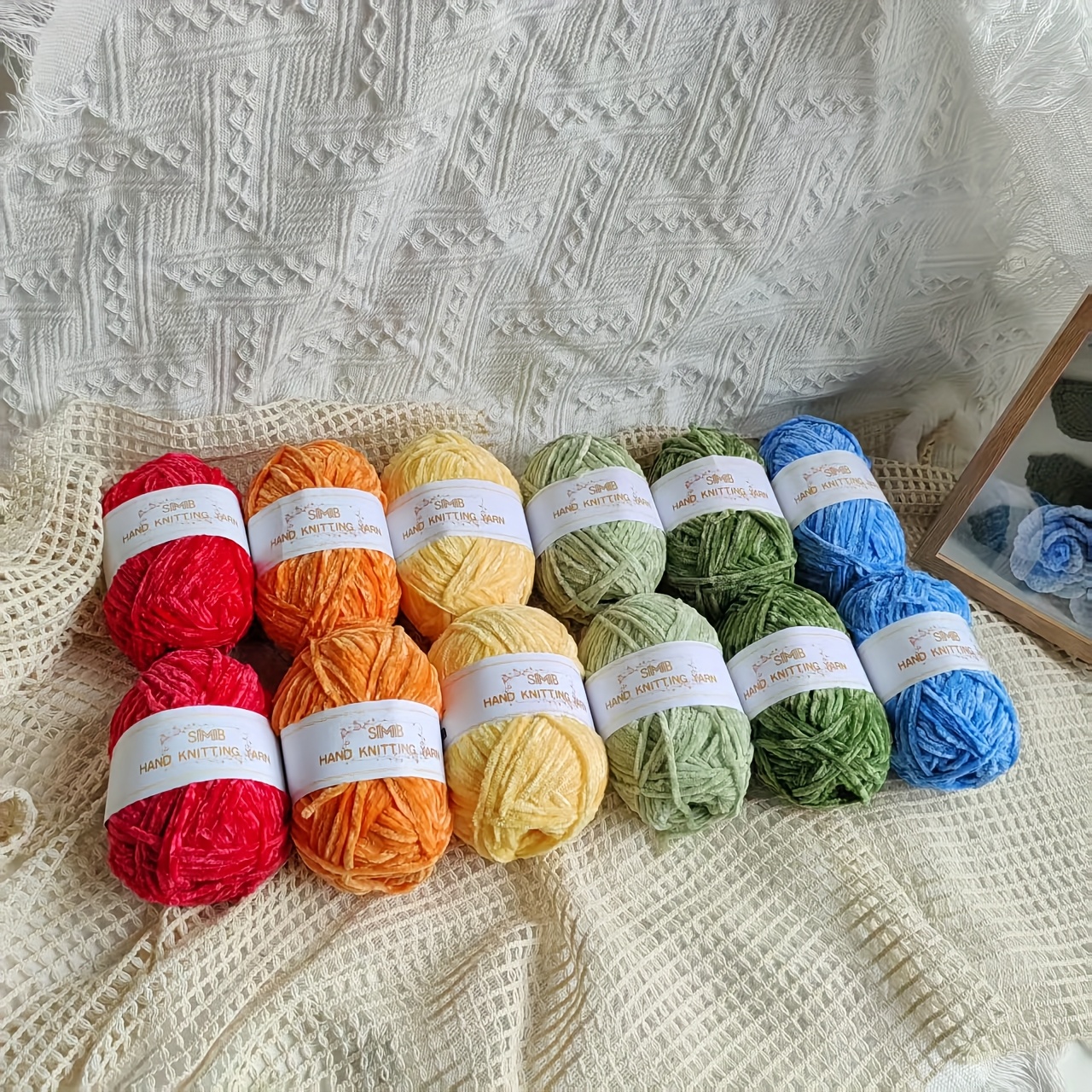 トップス NKNIT mix color hand KNIT short トップス NKNIT mix color