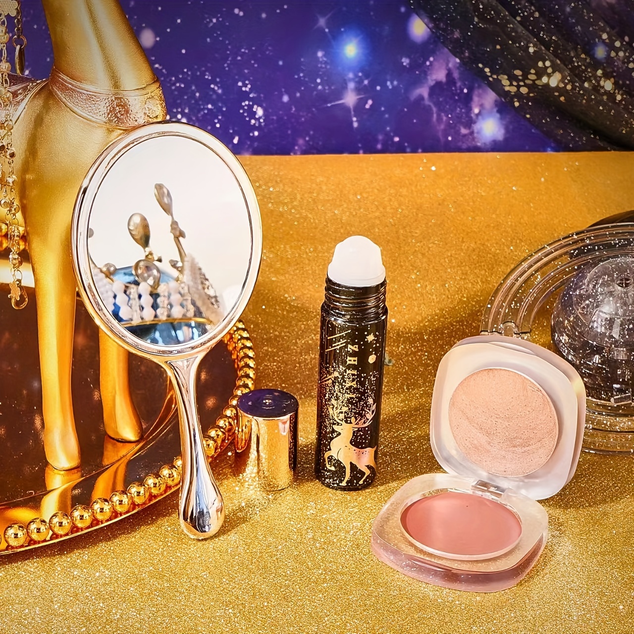 valentines day 21pcs makeup set starry night theme includes eyeshadow palette lipstick mascara more perfect gift for wife mom or girlfriend with plant squalane details 5