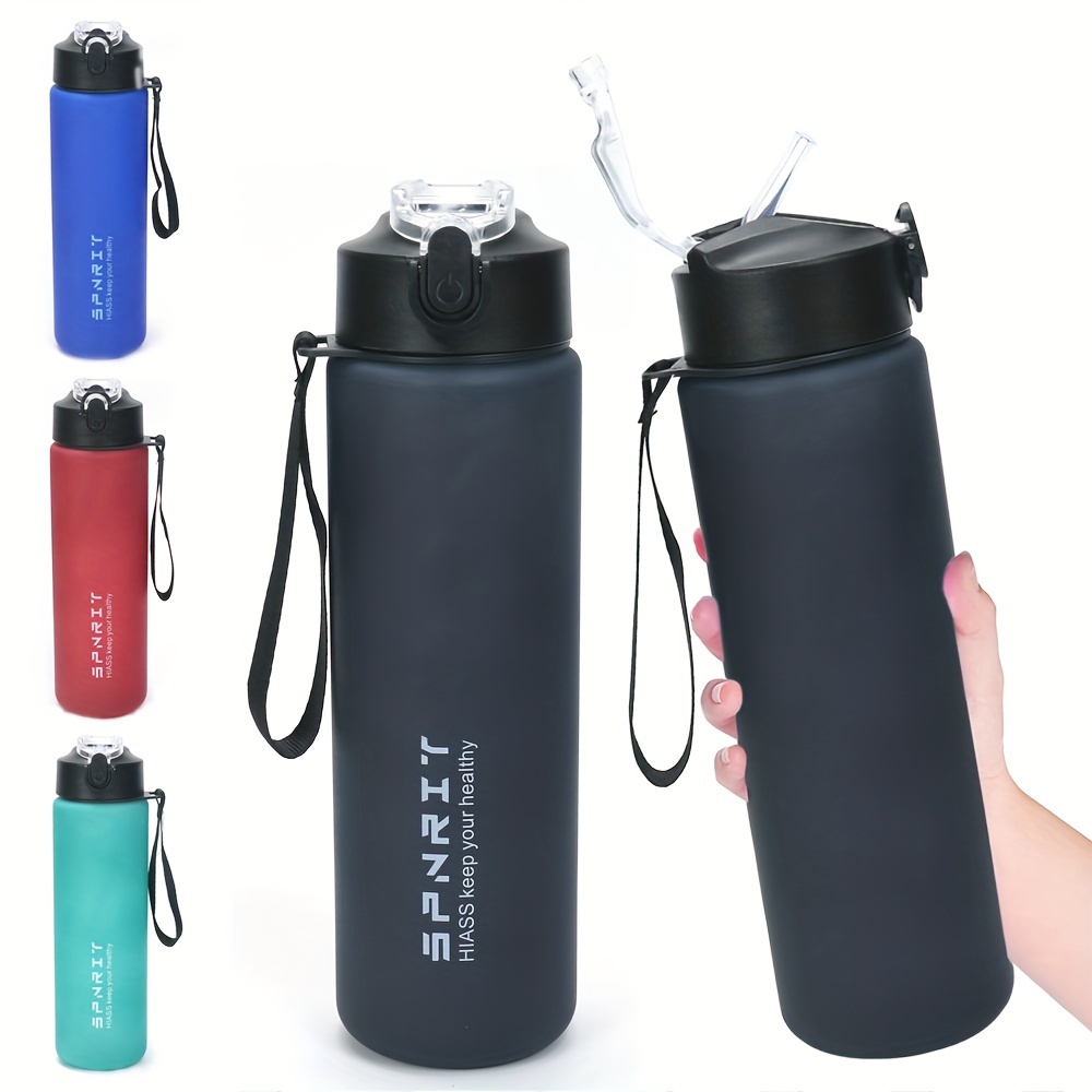 

Spnrt Large Capacity Bottle With Straw And Carry Strap, Ideal For Outdoor Hiking, Camping, Fitness, Indoor Training, School Supplies, In Multiple Colors, Bpa-free Pc Material, Sealed, Portable