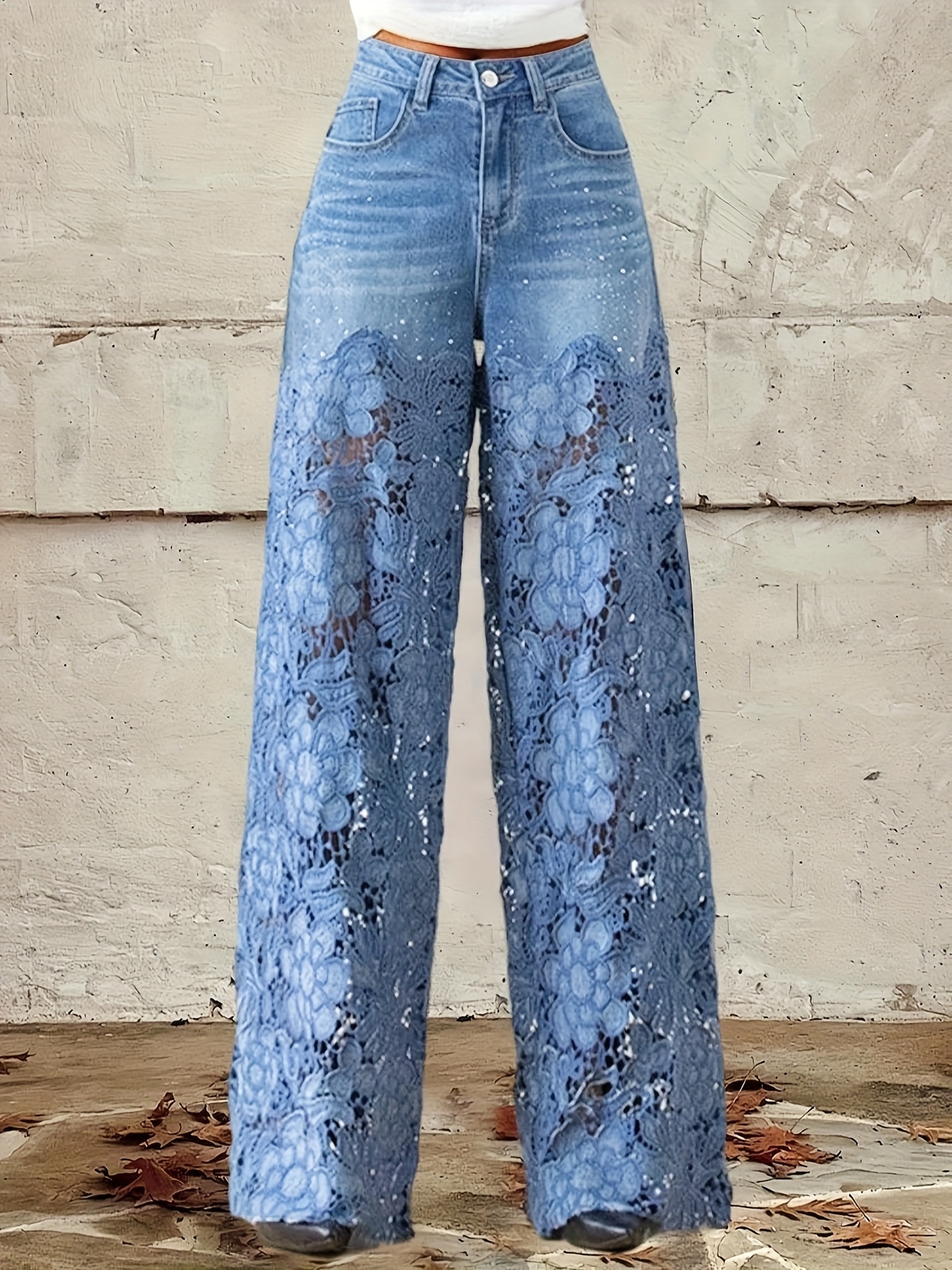 lace jeans sold on Temu United States
