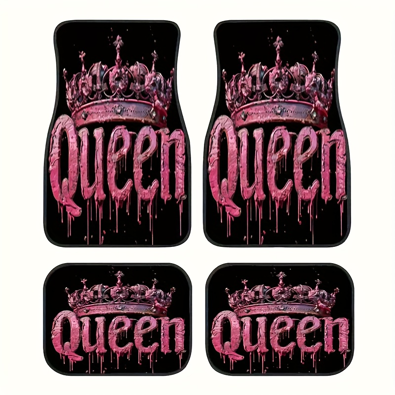 

4pcs Printed Universal Car Floor Mats Set, Waterproof, Non-slip, Washable, Fashionable Auto Interior Protection For Cars, , Suvs, , Ideal Christmas & Halloween Gift For Men And Women