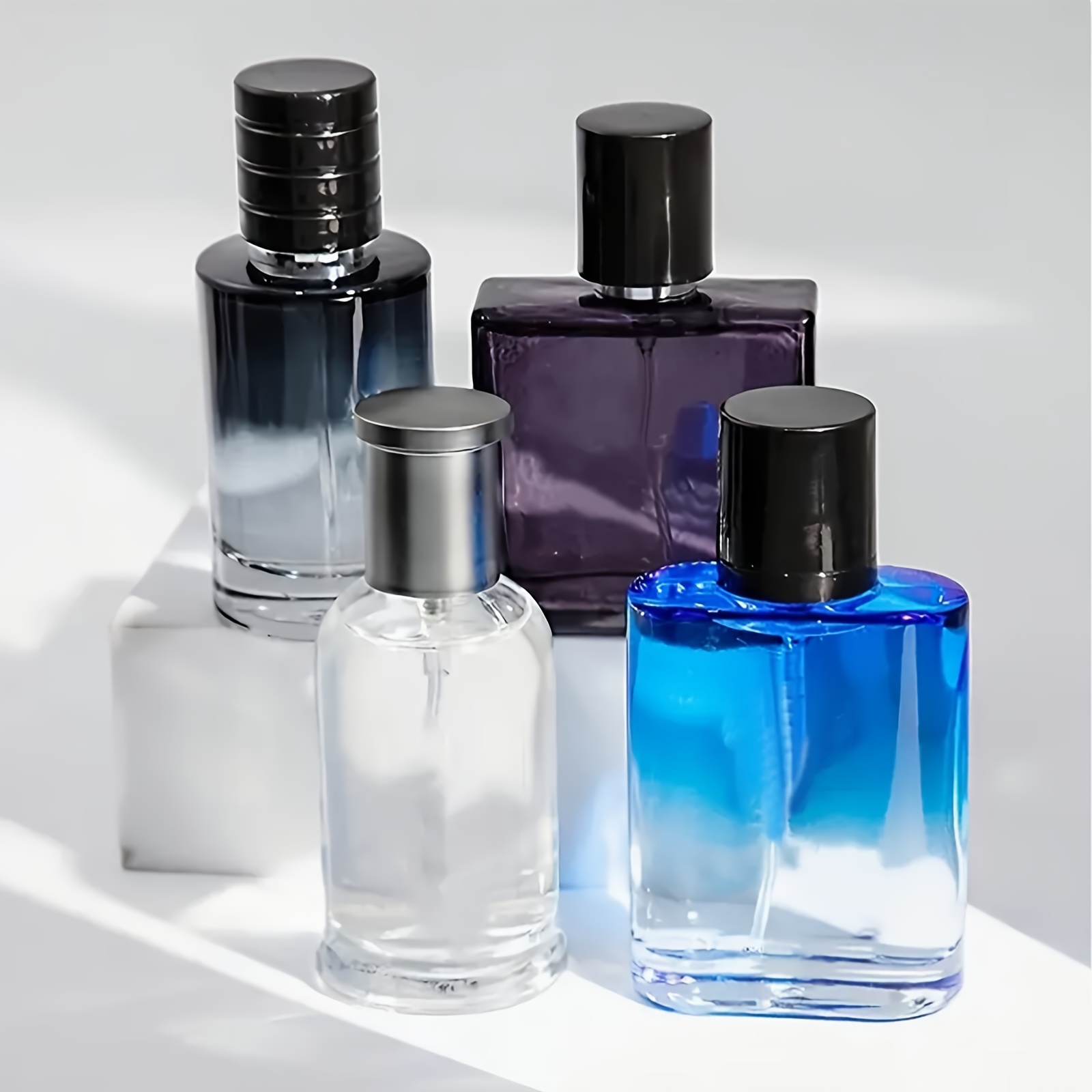 TEMU A Set Of 4 Men' Perfume Spray Gift Box, Long-lasting Fragrance, 4 Different Scents, Very Suitable For Festival Gifts, Dates, Daily Life, Parties, Valentine's Day And Other Festivals.