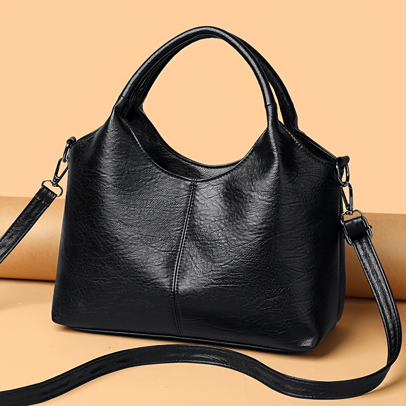TEMU Women's Shoulder Bag, Exudes A Easy And Elegant Beauty. Soft Fabric Material, Natural Texture, . Large-capacity Main Pocket With Reasonable