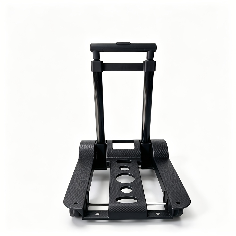 TEMU Foldable Portable Utility Cart With Telescopic Handle, Compact Sturdy Platform Trolley, Smooth Swivel Wheels For Lightweight Shopping. Includes
