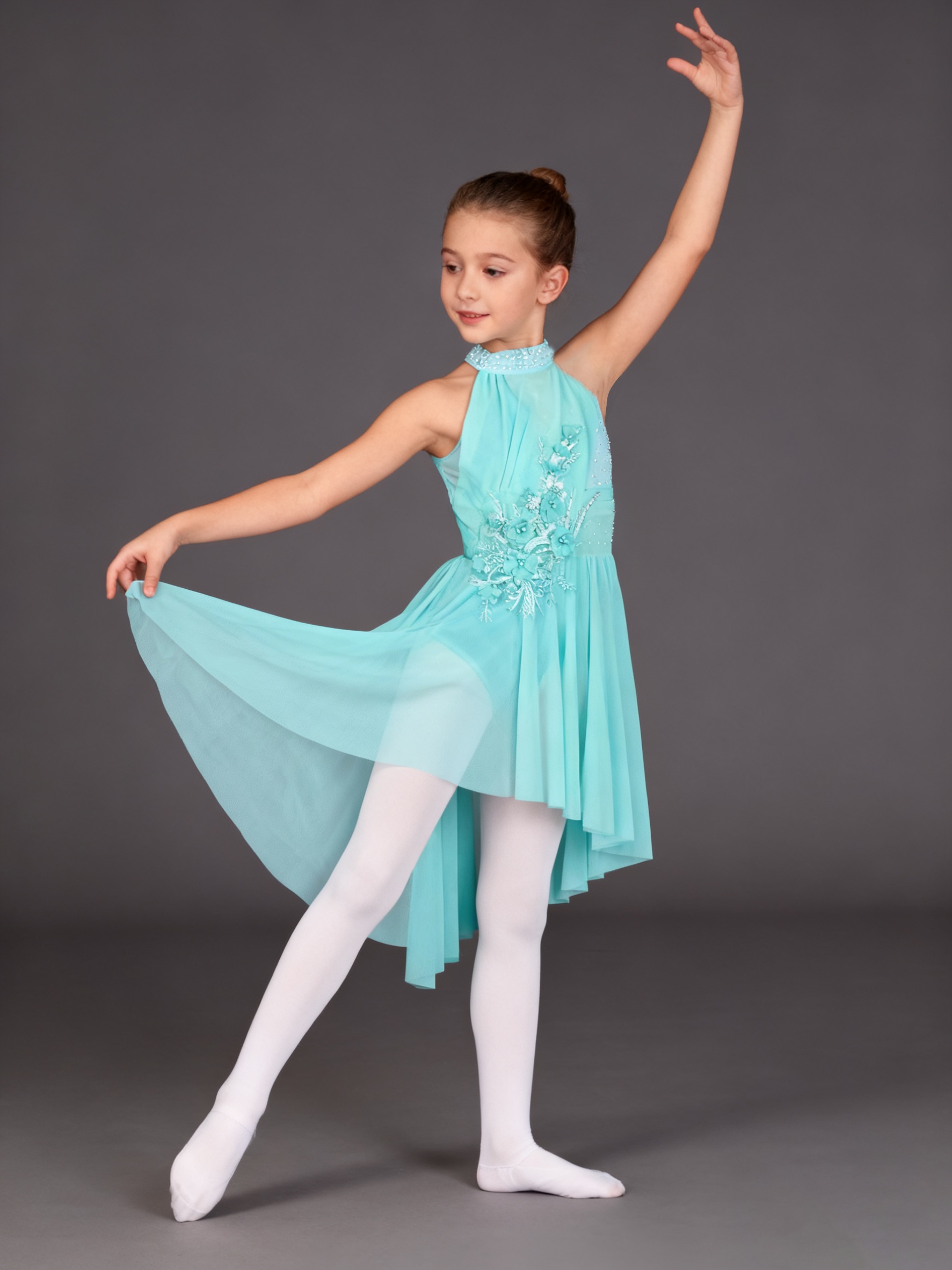 Latin Dance Ballet Dress Store RENT ME: Blue Latin Dress In Size S