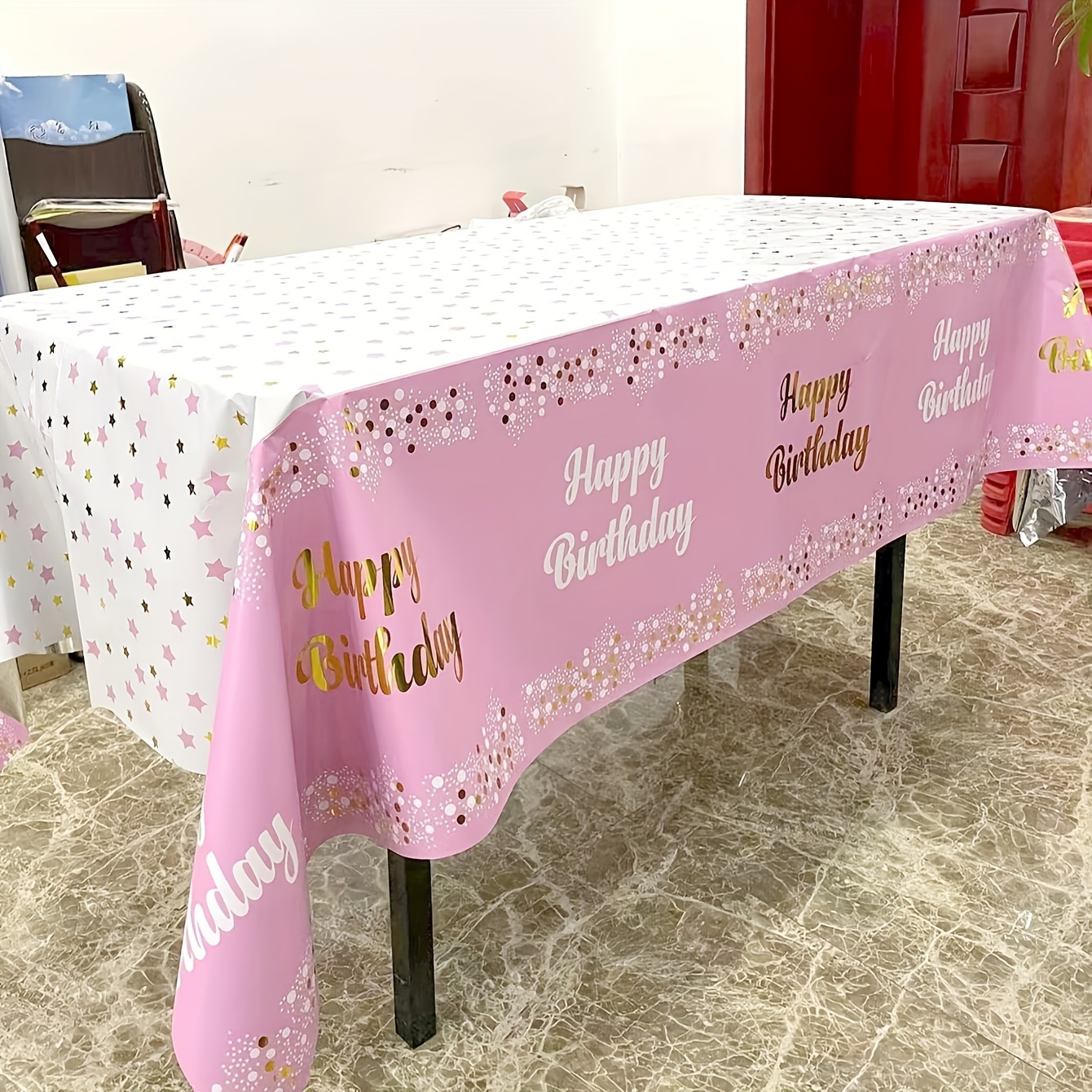 

Easy-clean Disposable Tablecloth For Parties - Waterproof & Oil-proof, Perfect For Birthdays, Weddings, Anniversaries & More