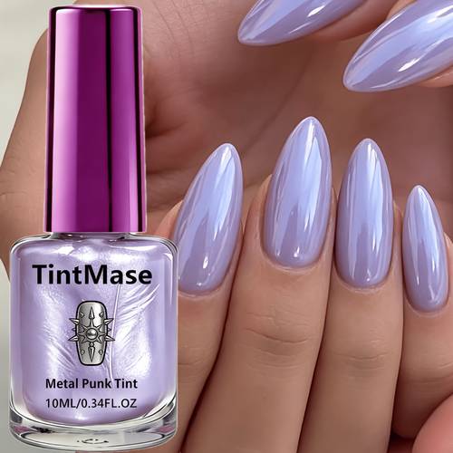 laser ice through purple nail strengthener long lasting non fading quick dry plating iridescent ice through texture y2k style sweet aesthetic futuristic daily date nails workplace nails home