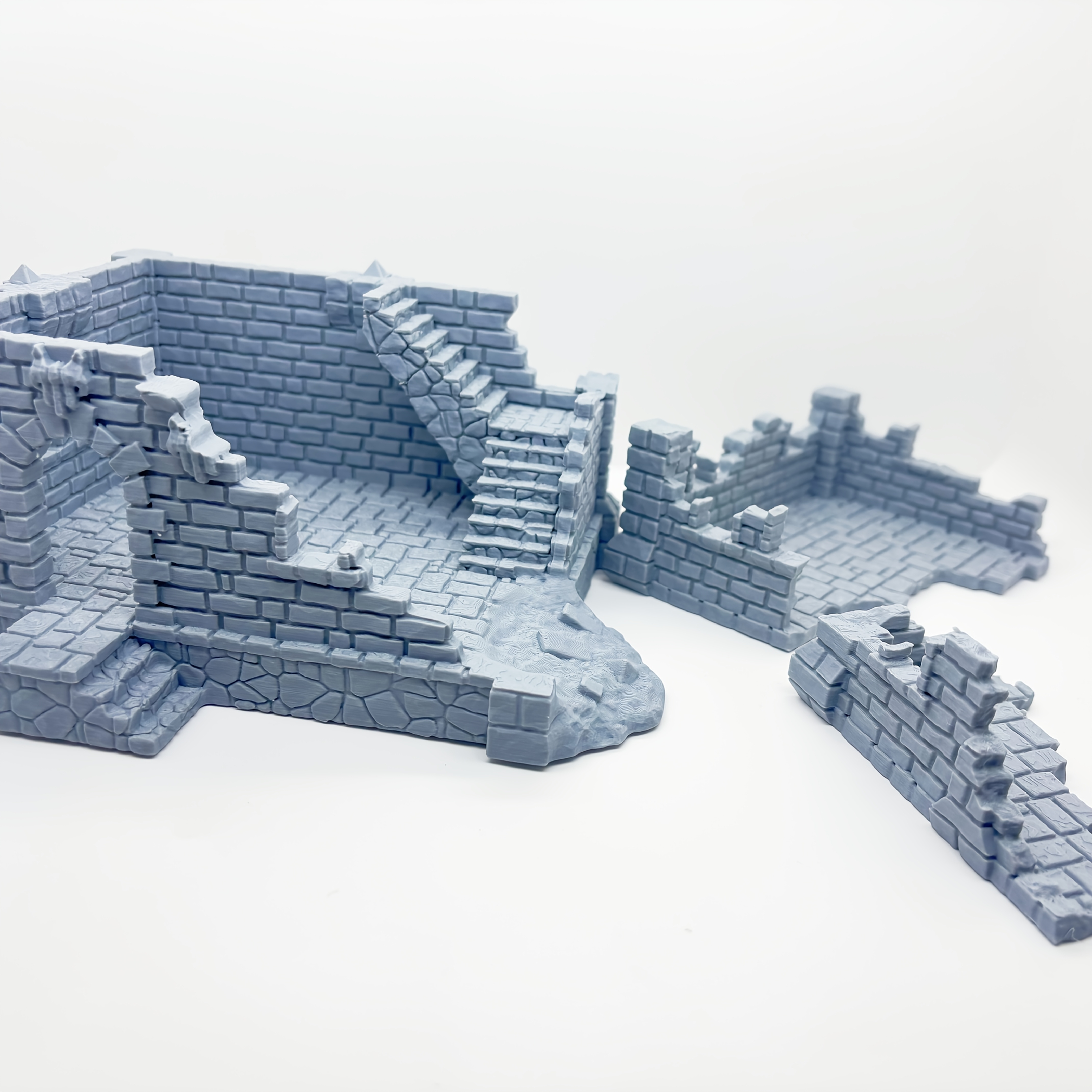 

3d Printed Board Game Scene Model, Ruin Building Model Kit, Free Combination 3pcs, Unpainted Running Group Scene Model, Dnd, Desktop War Chess And Other Board Game Accessories