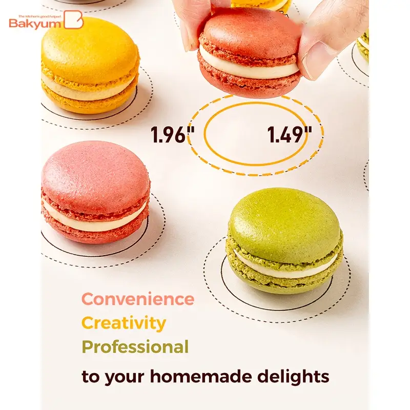 100 sheets heavy duty non stick pre cut parchment baking paper 12x16 inch macaron printed with rounded corners non toxic natural pine resin wood based for oven air fryer steaming bread cupcakes holiday baking halloween christmas easter thanksgiving safe for sensitive light beige individually wrapped Product details 5