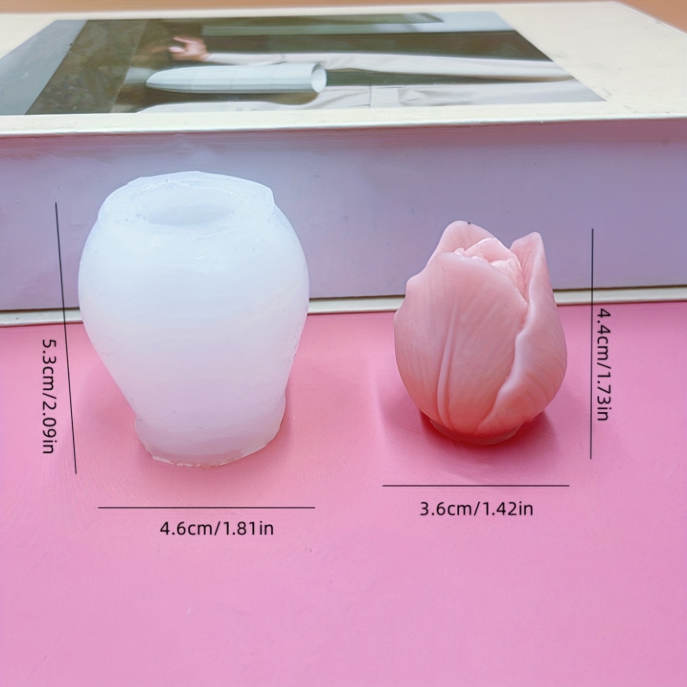 E-shop Tulpen-Duftkerzen Silikonform DIY Gips Heimdekoration Silikonform