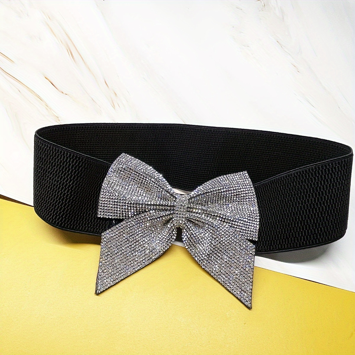Bow Cute Waist Belts Narrow Belt Metal Bow Buckle Waist Belt Bowknot PU  Leather Thin