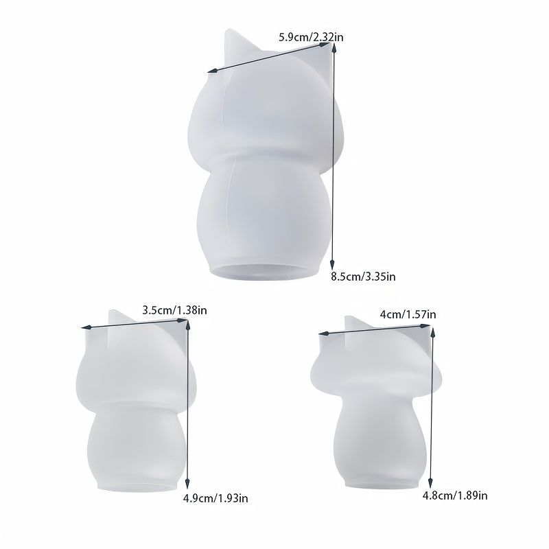 TEMU Resin Silicone Mould/ Mushroom Series Qqw001 Series Silicone Mould/ 3pcs Mushroom Silicone Mould/ Styles Of Mirror-finish Mushroom Moulds/ For