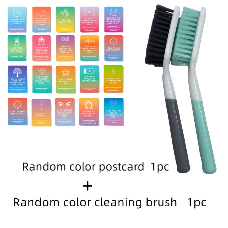 TEMU High-quality Two-color Long-handled Cleaning Brush, Household Shoe Brush, Suitable For Laundry Brushes, Hard Brushes, Applicable For Removing