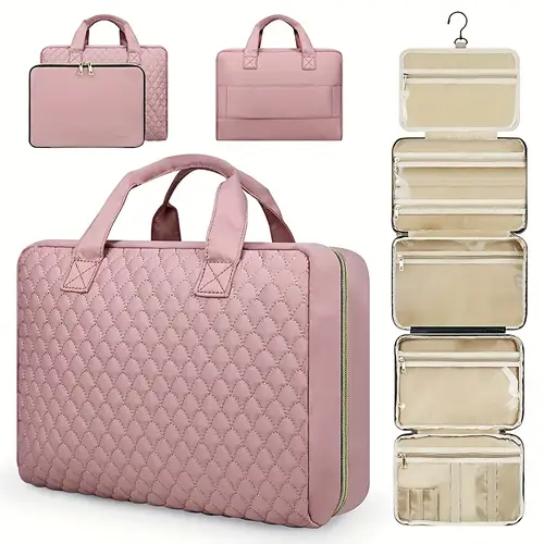 2pcs bag 2 in 1 toiletry bag complimentary makeup bag bags large capacity travel toiletry multi function bag dry and wet hangable carry a full set of toiletries travel gym and daily use toiletry travel bag mothers day gifts