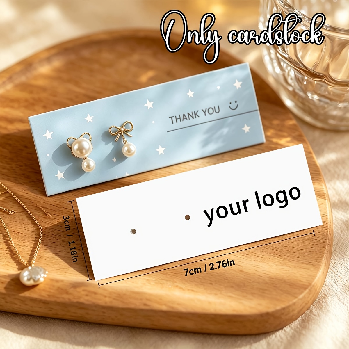 TEMU Customize Your Own Pattern, Custom Earring Display Card, Personalized Custom Logo Jewelry Cardboard, Custom Earring Handmade Packaging Card,