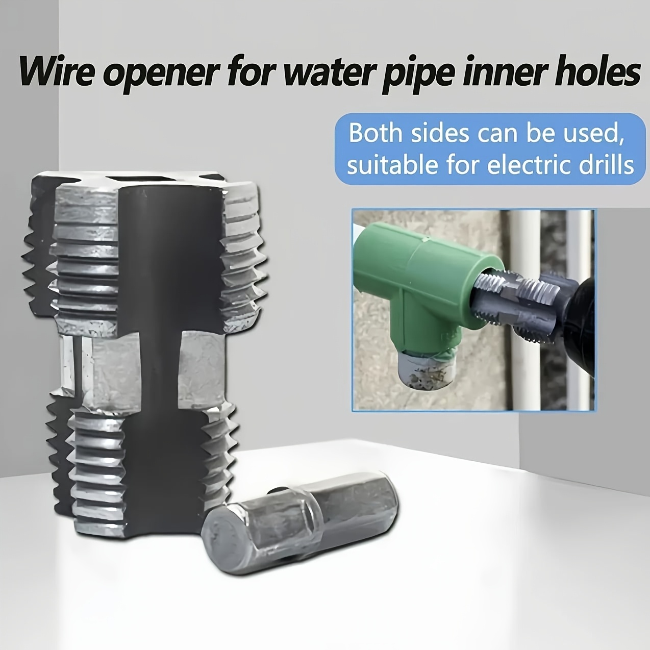 12pcs steel pipe threading tool set a kit with three dies external and internal designed for use with drill to create threads on pvc pipe this plastic pipe thread die kit is suitable for 1 2 inch 3 4 inch and 1 inch water pipe threads Product details 7