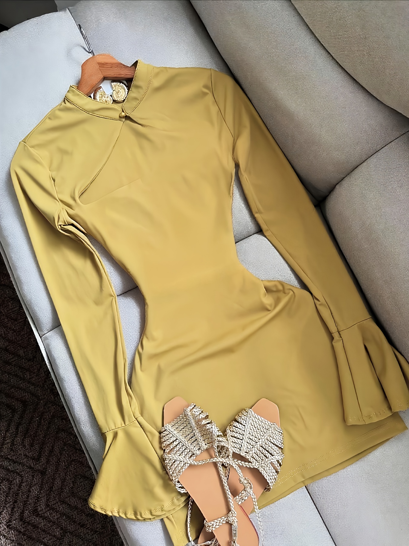 semi formal cocktail dresses for weddings The Jovani Yellow Strapless Fitted Sequin Embellished Short Formal Dre –  Cason Couture