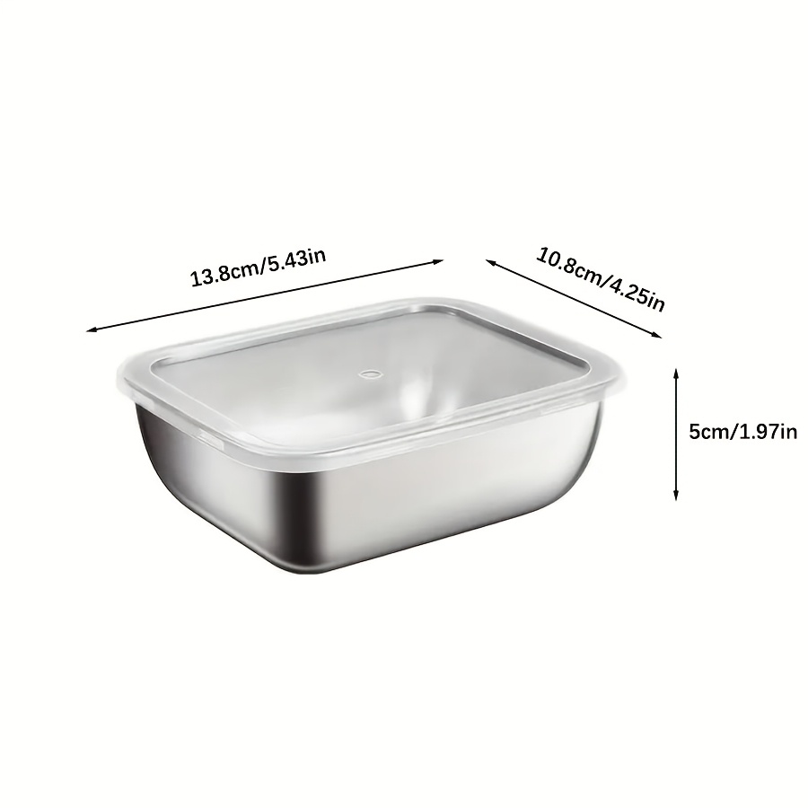E-shop 5-teiliges Set Edelstahl-Lebensmittelbehälter mit Deckeln, luftdichte Frischhaltedosen, ideal für Picknicks, Mahlzeitenvorbereitung,