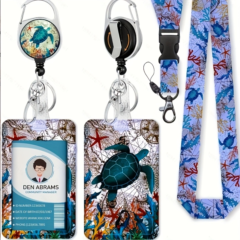 

1pc Abs Cruise Lanyard With Id Holder, English Text, Supplies Cards And Accessories, Supplies