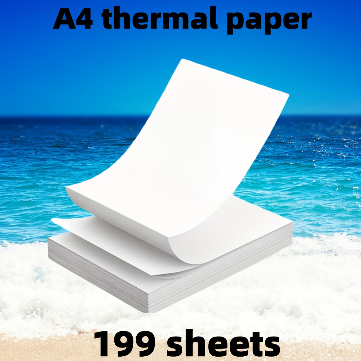 Image of Ink-free Thermal Paper - No Ink Required For Printing, Instant Image Generation Suitable For Receipts, Reports, Invoices, Labels - A4 Thermal Paper Rolls (49/99/199 Sheets)