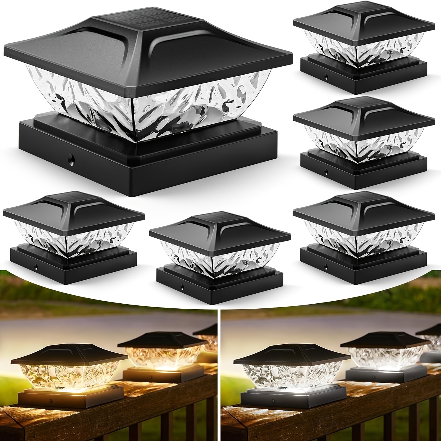 

Solar Cap Lamp, 12 Installed 8 Installed, Warm White Light, Cold White Light 2 Of Bright Solar Lamp Outdoor Fence Cap Lamp Outdoor Lamp Solar Deck Lamp, Suitable For 4x44.5x4.55 X5 Garden Decoration