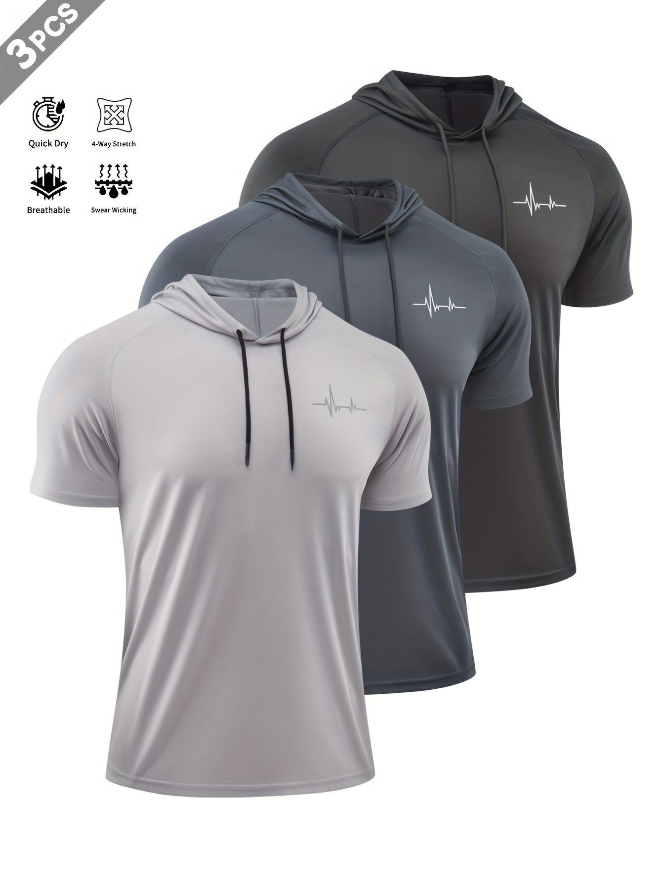 3pcs Men s   Shirts -   Workout   in Burgundy/Black/Gray - Breathable Sleeveless Training Tee for Running, Cycling, Basketball, Gym - Lightweight Moisture-Wicking Athletic Apparel for Men, Gym Clothes, Sports Activewear, Soft Knit Texture