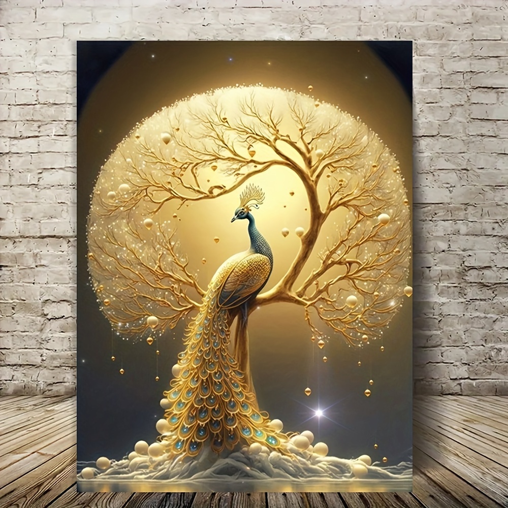 

1pc, , Golden , Animal , Bedroom Living Room Dining Room Kitchen Aisle Decorative Painting, Poster Uv Hd Prints Wall Painting, 16x24inch 40x60cm), Room Decor