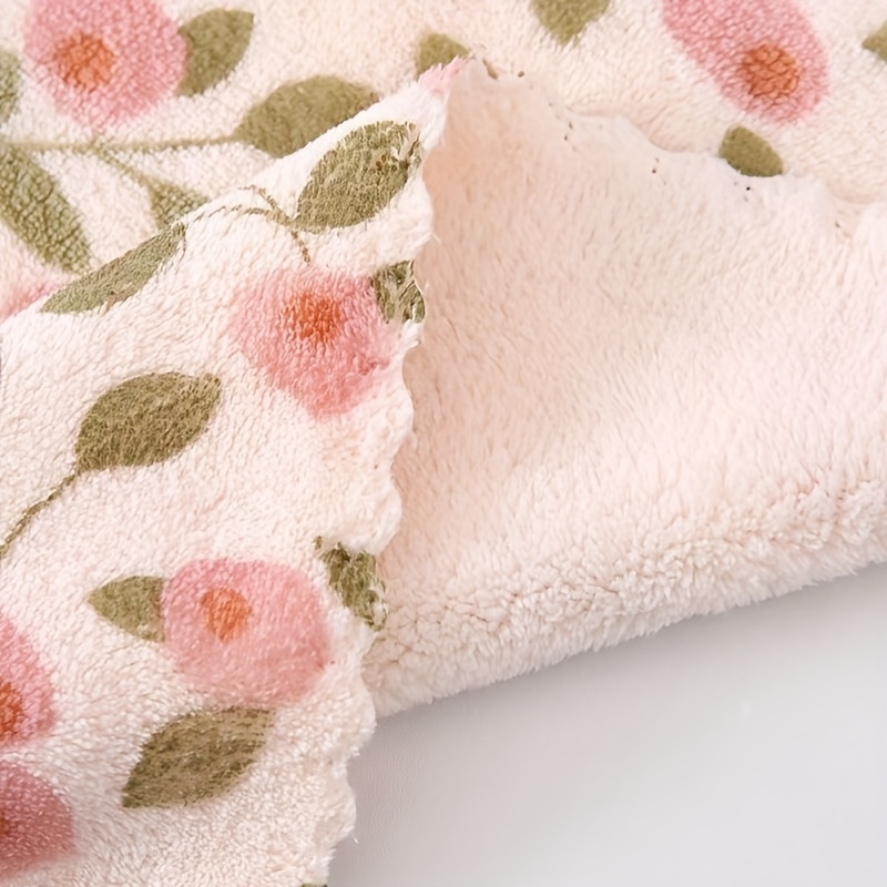 7 coral cleaning cloths   absorbent and quick drying towels soft multi purpose for kitchen bathroom glass car and wet wipes pink and   pattern coral cloths suitable for 40 to 80 holidays Product details 5