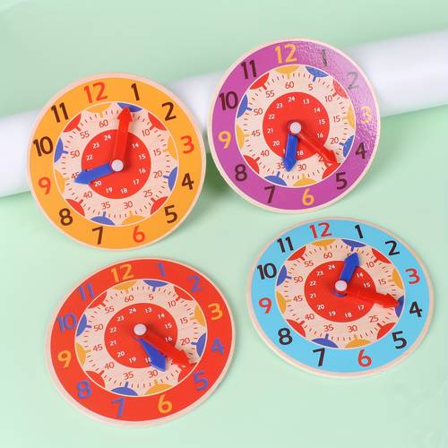 wooden science education toys digital clock models childrens enlightenment teaching aids elementary school students cognitive time clocks beneficial intelligence toy gift