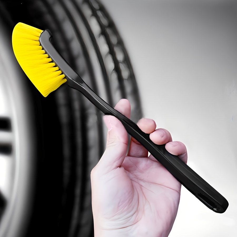 Durable Long-handle Car Wheel & Tire Cleaner Brush With Soft Bristles - Ergonomic Grip For Suvs, Trucks, Cars - Interior & Exterior Cleaning Tool, Ergonomic | Highquality Construction