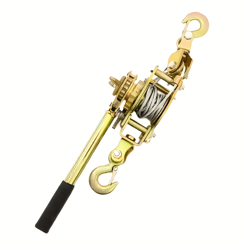 TEMU Manual Winch, Heavy-duty Cable Device, Cargo Lashing And Fastening Belt (with ), Manual Winch And Wire Rope Cable Device, Portable Tire