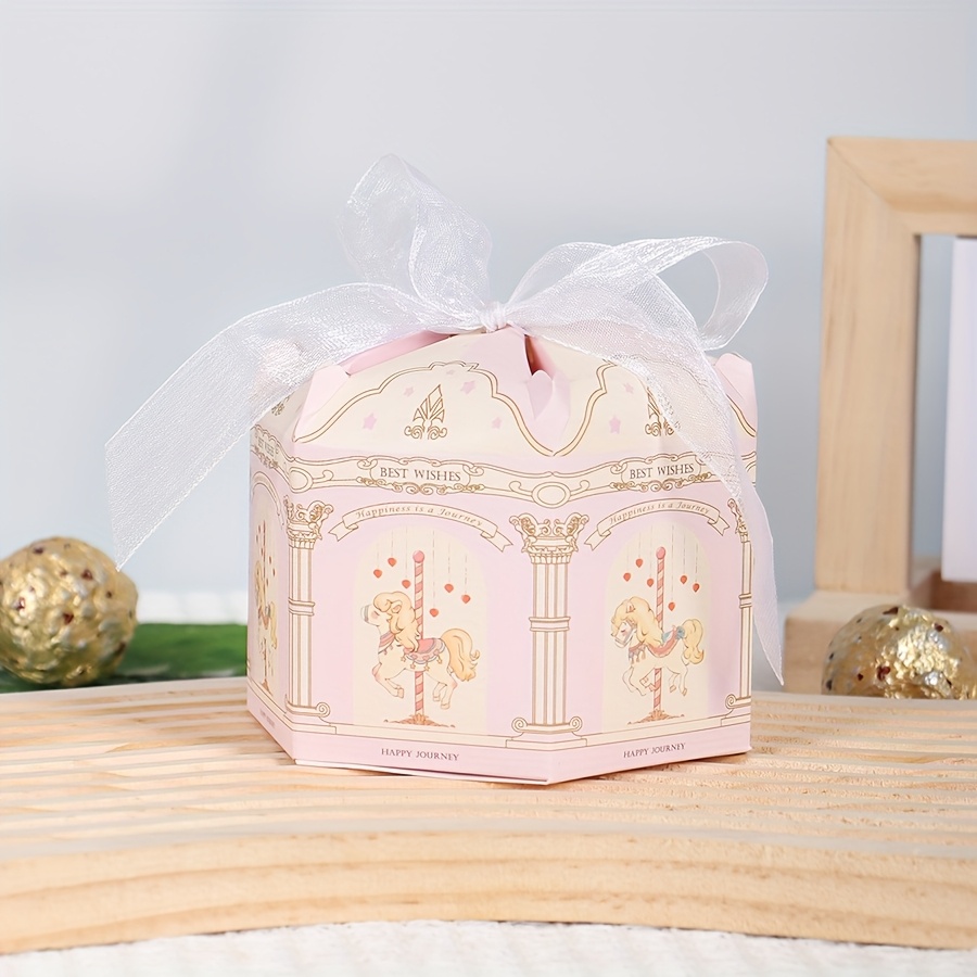 Image of Gift For Her/him 10pcs Elegant Unicorn Candy Bag, Candy Support, Birthday Party, Sweet Dessert Box, Carousel Series Birthday Party Memory, Wedding Box, Single Party