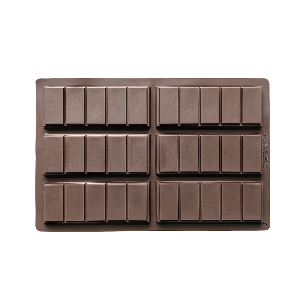 TEMU 1pc Full-page Long Bar Chocolate Silicone Mold, 3d Dubai Pistachio Chocolate Bar Thick Mold For Filling Bars, Rectangular Candy Bar Mold