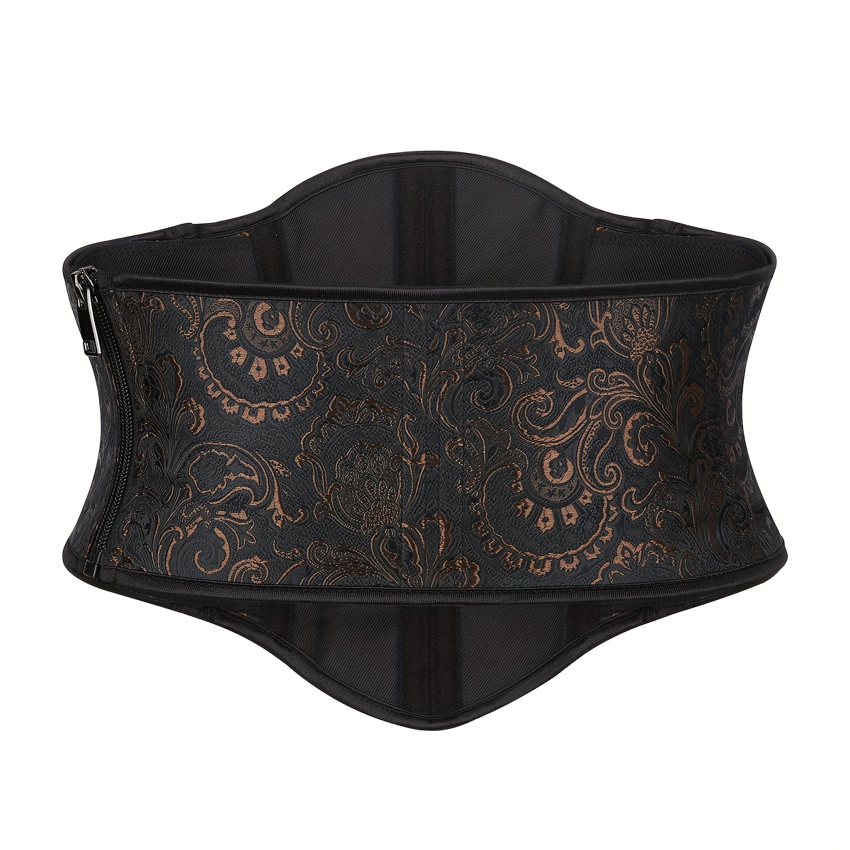1pc womens vintage floral black jacquard belt designed a  display picture 1